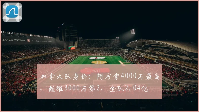 加拿大队身价：阿方索4000万最高，戴维3000万第2，全队2.04亿